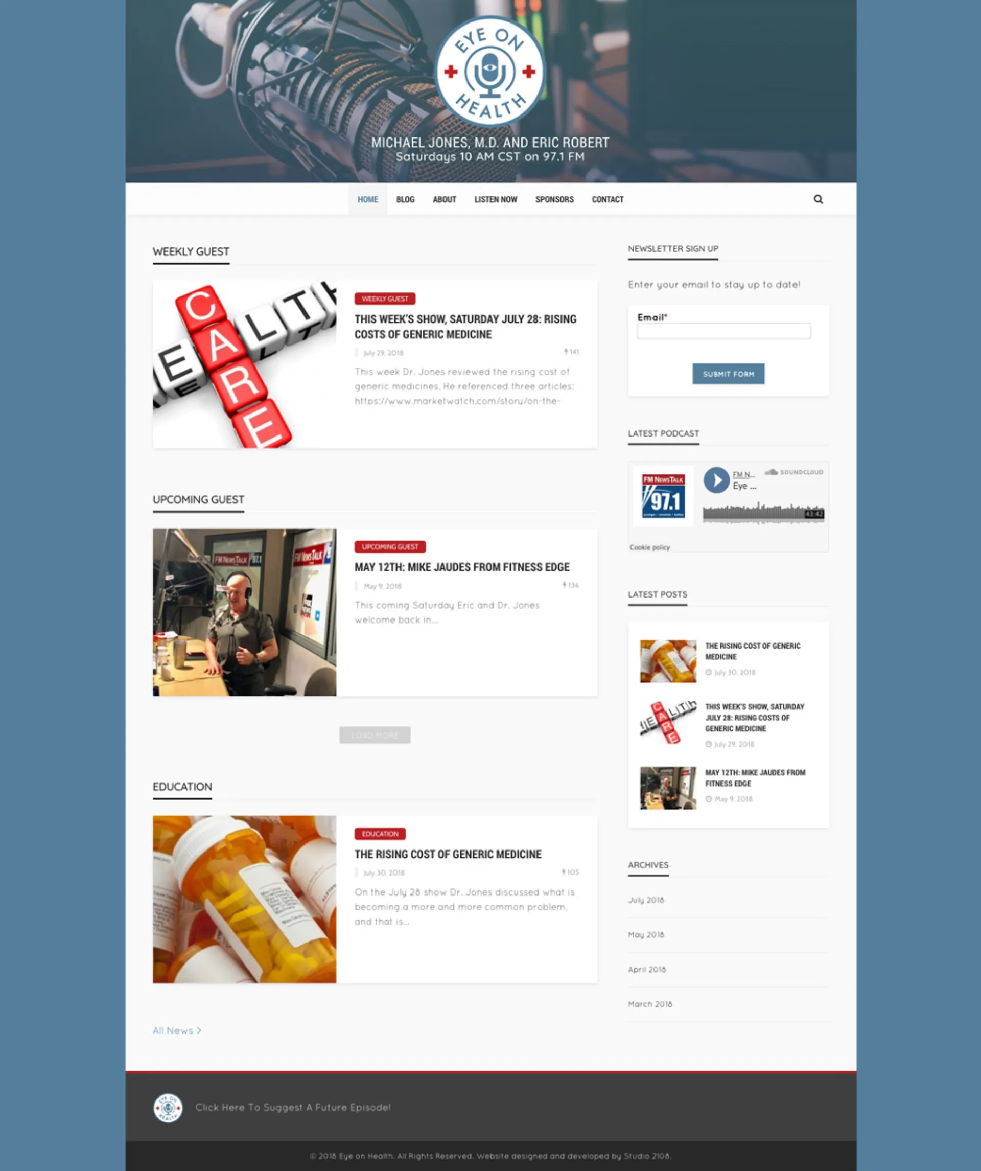 Eyeonhealth Website