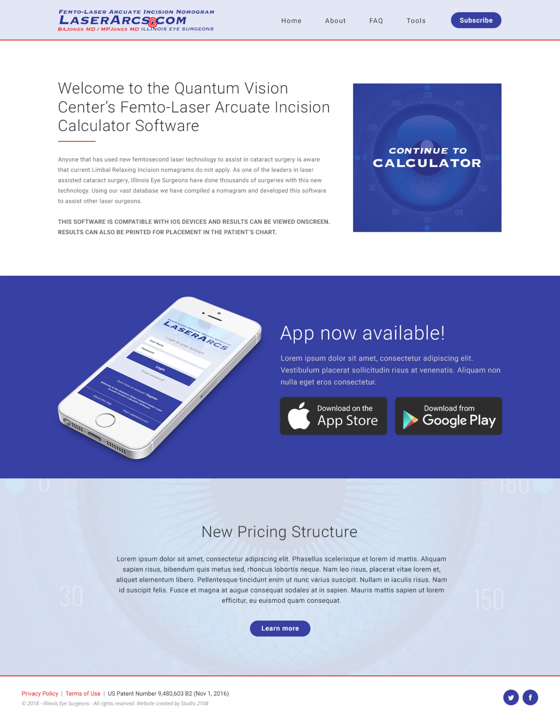 Laser Arcs Website